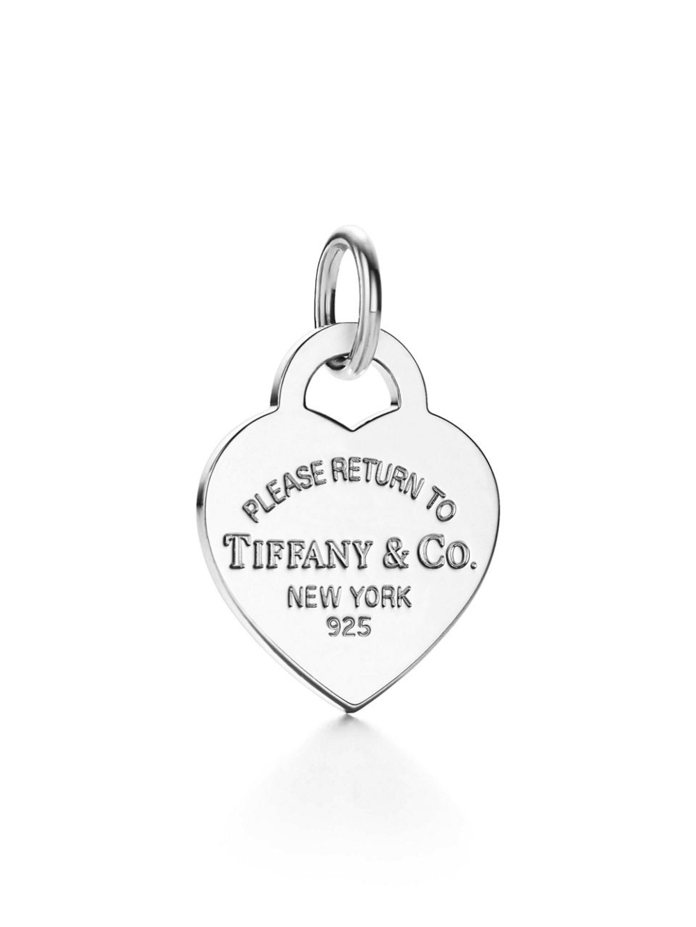 Tiffany & Co. Silver Heart Tag Charm in Silver, Medium